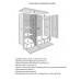 PSH803G Шкаф трёхдверный-шпон дерева эмаль серый антрацит